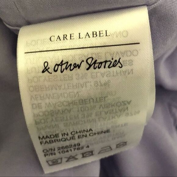 & Other Stories Metallic One-Shoulder Mini Dress in Lilac Purple Size 8 - Picture 8 of 11